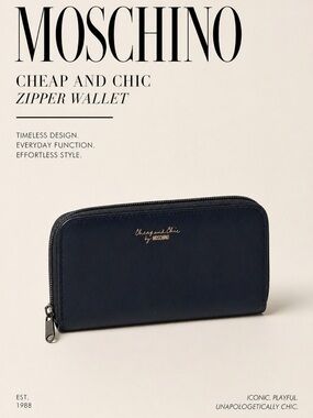 Moschino Cheap and Chic Black Zipper Wallet